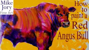 The Sunday Art Show - How to paint a Red Angus Bull using interactive acrylic 